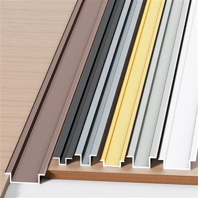 Aliuminio kelių rūšių griovelio kraštų juostelės